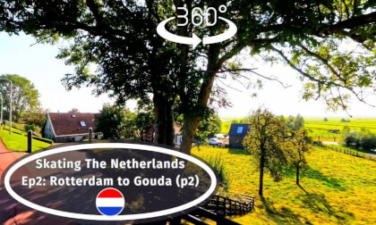 Traveling the Netherlands on Inline Skates In #360 VR (Ep2) - Rotterdam to Gouda p2