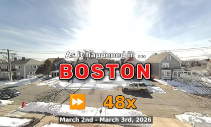 ⏩ Daily Time Lapse of the Boston Weather 180° 4k Street Cam Stream March 2nd - March 3rd 2026 (48x) [Beta]