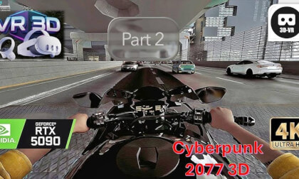 3D Cyberpunk 2077 POV Hyper-Realistic Motorbike Ride on RTX 5090