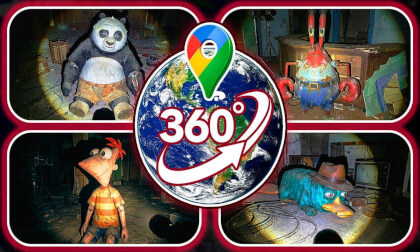 TOP 8 Disney Characters Found on Google Maps! in Abandoned Places | VR 360°