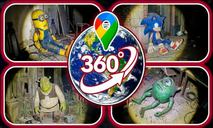 TOP 5 Pixar & DreamWorks Characters Found in Abandoned Places on Google Maps | VR 360°