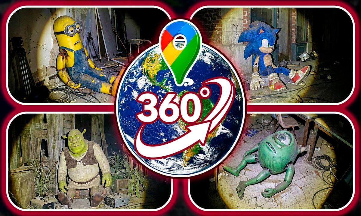 TOP 5 Pixar & DreamWorks Characters Found in Abandoned Places on Google Maps | VR 360°