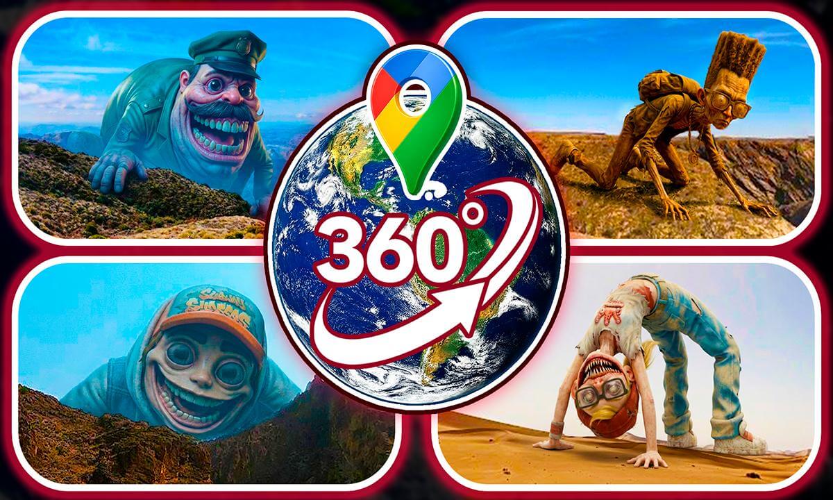 I Found Giant Cursed Subway Surfers 2 Characters on Google Maps | VR 360°