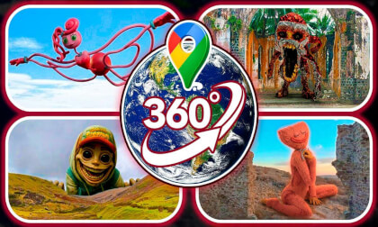 TOP 4 Strange Giant Characters Spotted on Google Maps! | VR 360°