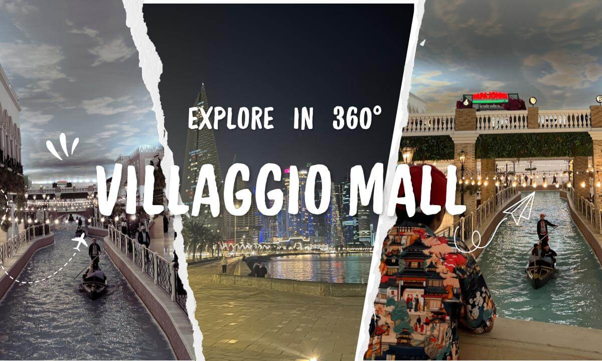 🛶 360° Villaggio Mall Doha | Boat Ride Inside a Mall 😱 | New Year Night Ride at Corniche 🌃🎆 360°