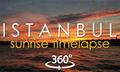 5K 360 Beautiful Istanbul Sunrise Timelapse
