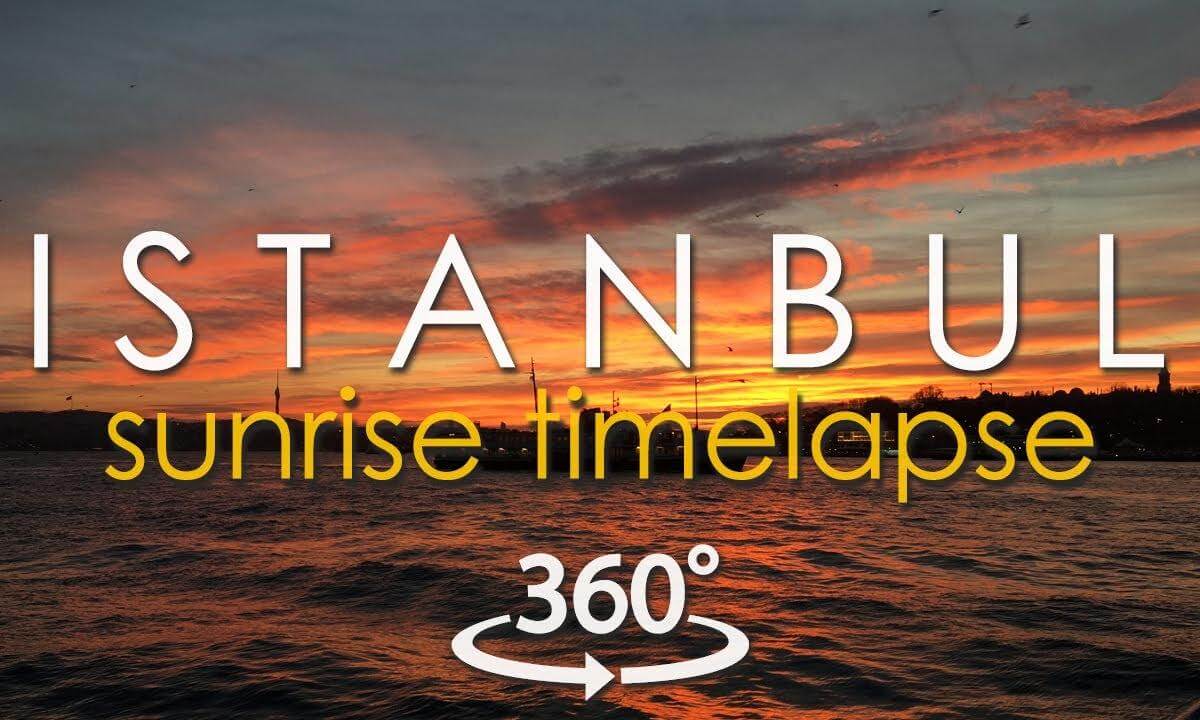 5K 360 Beautiful Istanbul Sunrise Timelapse