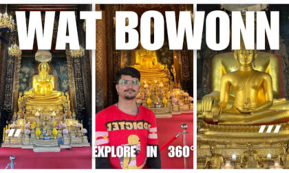 🎥🌀 360° Wat Bowonniwet Wihara Temple | Bangkok Thailand 🇹🇭 | Peaceful Buddhist Temple Experience