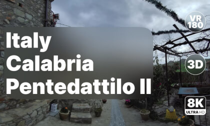 Italy Calabria - Pentedattilo Part II Ghost Village Walk 8K 180 3D