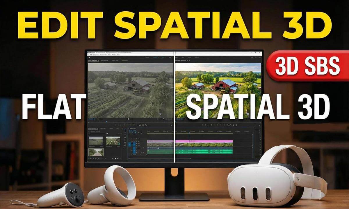 2D Video Editor for Spatial 3D Video | [SBS Tutorial]
