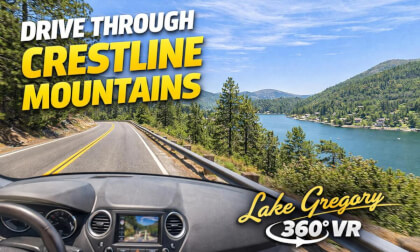 Scenic Drive Around Lake Gregory | Crestline Mountains 360° VR