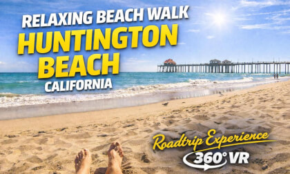 Relaxing Walk at Huntington Beach California | 360° VR Beach Experience