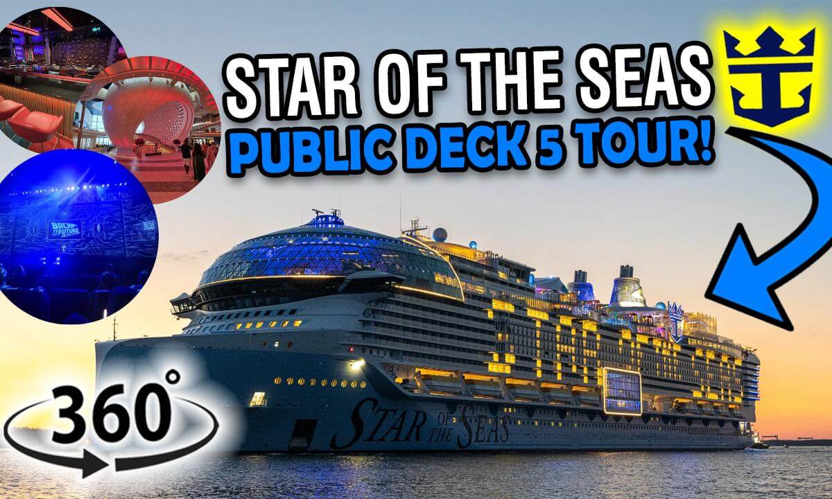 Star of the Seas Deck 5 Walkthrough | 360° Cruise Ship Tour | VR Travel
