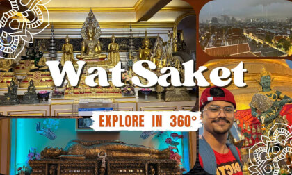 🏯🌄 360°  Wat Saket (Golden Mount) Bangkok 🇹🇭 | Stunning Temple Views | Complete 360° Experience