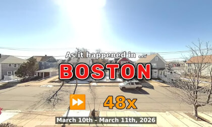 ⏩ Daily Time Lapse of the Boston Weather 180° 4k Street Cam Stream March 10th - March 11th 2026 (48x) [Beta]