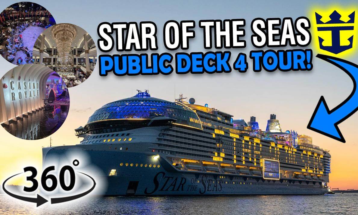 Star of the Seas Deck 4 Walkthrough | 360° Cruise Ship Tour | VR Travel