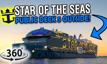 Star of the Seas Deck 5 Outside Areas Walkthrough | 360° Cruise Ship Tour | VR Travel