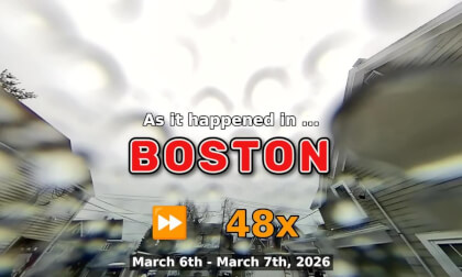 ⏩ Daily Time Lapse of the Boston Weather 180° 4k Sky Cam Stream March 6th - March 7th 2026 (48x) [Beta]