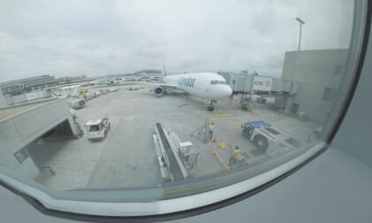 360 VR Airport lounge and area with planes prepared for flights. Frankfurt, Germany 360 VR Airport lounge and area with planes prepared for flights. Frankfurt, Germany