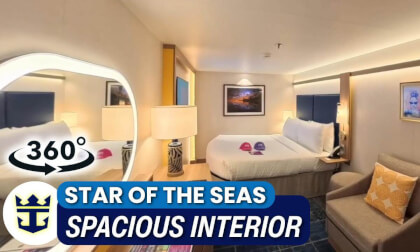 Star of the Seas Spacious Interior Stateroom Walkthrough | Cabin 14745 | 360° VR Cruise Room Tour