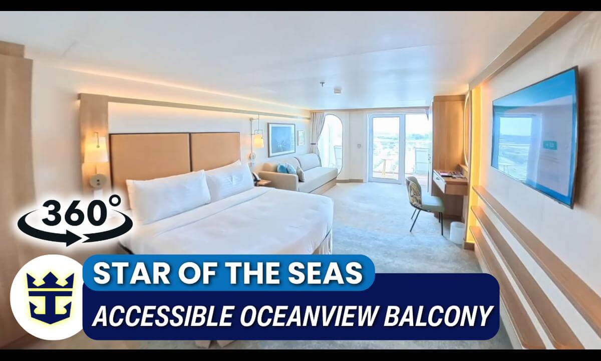 Star of the Seas Accessible Oceanview Balcony Stateroom Walkthrough | Cabin 14658 | 360° VR Cruise Room Tour