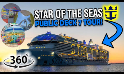 Star of the Seas Deck 7 Walkthrough | 360° Cruise Ship Tour | VR Travel