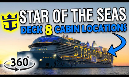 Star of the Seas Cabin Locations Deck 8 | 360° Cruise Ship Corridor Walkthrough | VR Travel