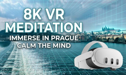 8K 360° VR MEDITATION PRAGUE | Relaxing River Timelapse & Vltava Ambience | Immersive Mindfulness