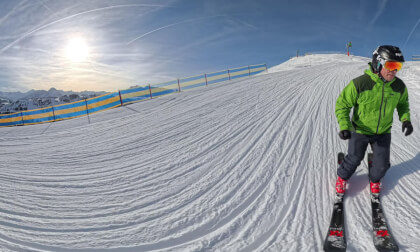 Fun Ride Ski Slope obstacle course Mayrhofner Bergbahnen Zillertal 3000 Austria Mayrhofen Ski Resort