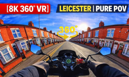 STREETS OF LEICESTER: Daytime City Cruise 8K VR 360 POV | Honda PCX 125 Motovlog | Realistic Ride UK
