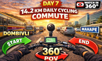 POV Cycling Ride in Mumbai Traffic | India Daily Commute – Day 7