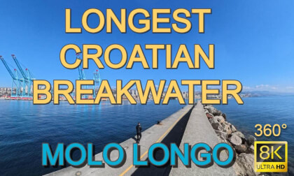 🌊Rijeka Molo Longo 🇭🇷 | Walking the Longest Breakwater in Croatia | 360° 8K VR