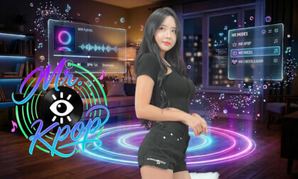 Stunning Black Outfit & Lace Stockings Habin Pocket Girls Fancam  Passthrough 8K 3D  (하빈) [MR KPOP]