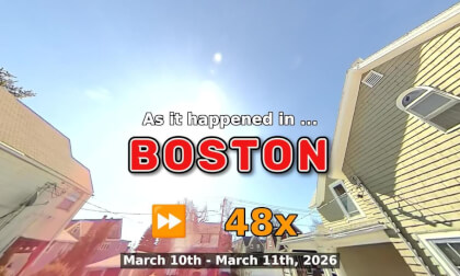 ⏩ Daily Time Lapse of the Boston Weather 180° 4k Sky Cam Stream March 10th - March 11th 2026 (48x) [Beta]