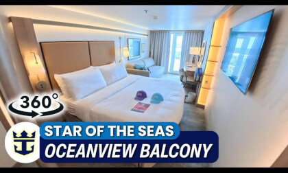 Star of the Seas Oceanview Balcony Stateroom Walkthrough | Cabin 14594 | 360° VR Cruise Room Tour