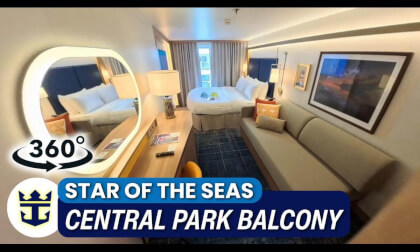 Star of the Seas Central Park Balcony Stateroom Walkthrough | Cabin 14595 | 360° VR Cruise Room Tour