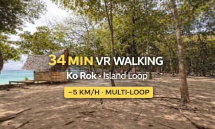 34 MIN VR WALKING | Ko Rok (Island Loop) | Multi-Loop Route | Treadmill-Friendly