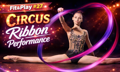 Fit&Play #27 🎪 Circus Ribbon Performance | Graceful Aerial Flow & Artistic Movement