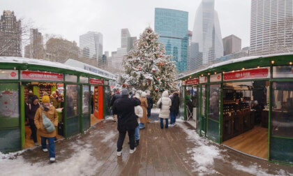 Bryant Park After Snow Immersive Walk | GoPro Max 2 VR180 Mod Sample Footage