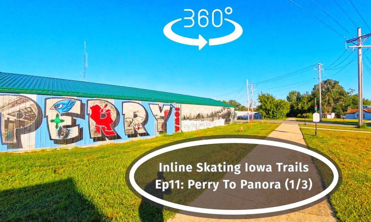 Iowa VR 360 Trip: Inline Skating Paved Trails. Ep11: Perry To Panora (1/3)