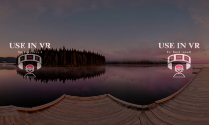 Morning lake pier | Tranquility • 360° VR