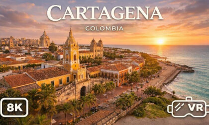 Cartagena 8K VR 180° Guided Tour — Walled City, San Felipe Fort & Flamingos