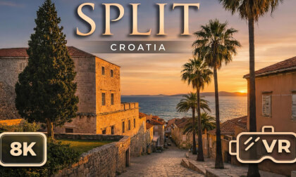 Ultimate Tour of Split, Croatia | Relaxing Virtual Vacation | 8K 3D VR 180  (Diocletian's Palace)
