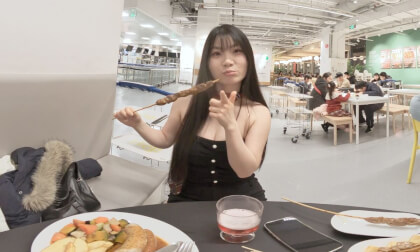 a gentle moment together. The best date is just having dinner with you.