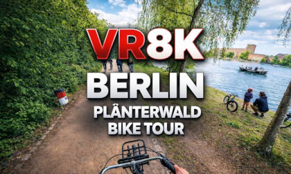 VR 8K 360 | BERLIN, Germany | Plänterwald Bike Ride | Forest & Spree River