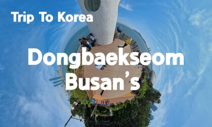 [360 Trip to Korea] Dongbaekseom 🇰🇷 Busan’s Ocean Walk with Skyline Views