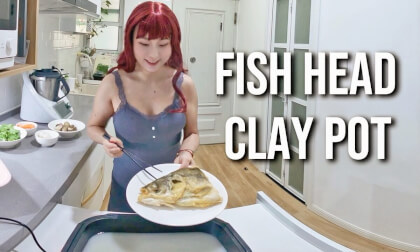 The warm, comforting fish head clay pot is done—come and enjoy!