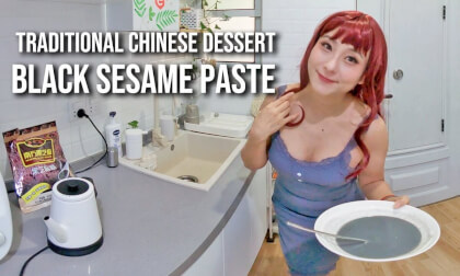 Childhood memories: silky traditional Chinese black sesame paste.