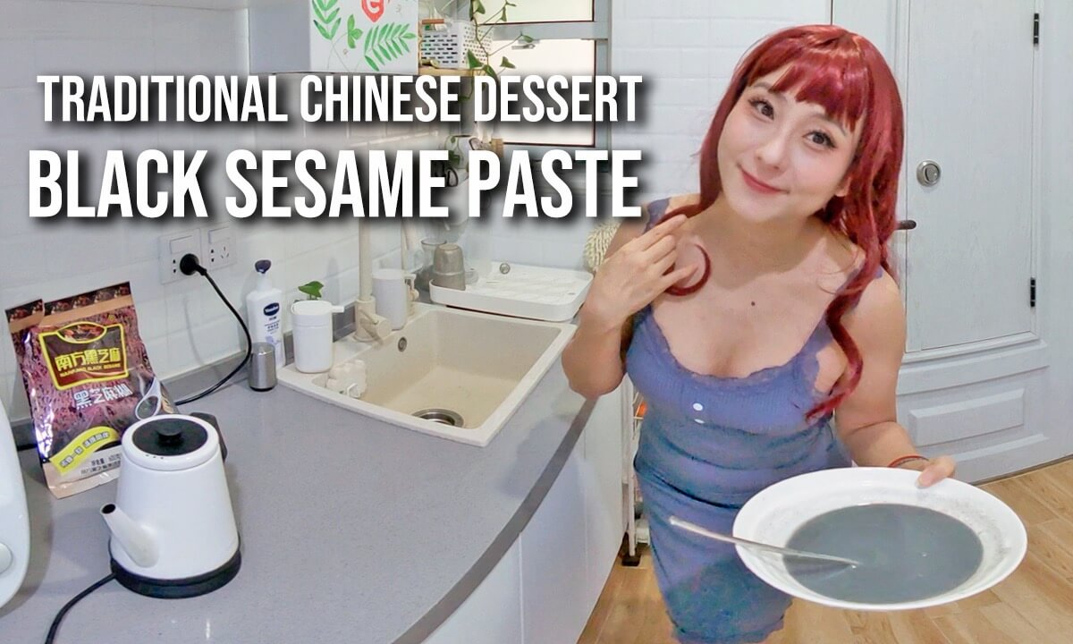 Childhood memories: silky traditional Chinese black sesame paste.