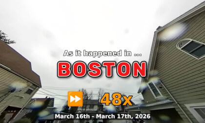 ⏩ Daily Time Lapse of the Boston Weather 180° 4k Sky Cam Stream March 16th - March 17th 2026 (48x) [Beta]